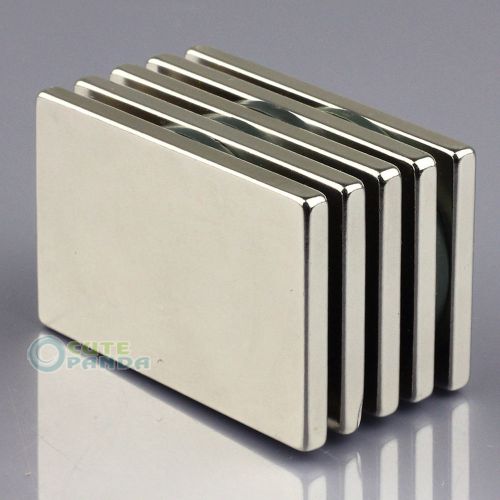 5pcs N50 Strong Big Block Cuboid Rare Earth Neodymium Magnet 60mm x 40mm x 5mm