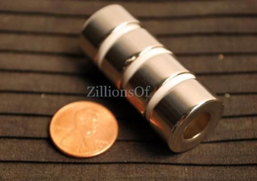 2 neodymium ring magnets 3/4 x 3/8 x 3/8 rare earth n42 for sale