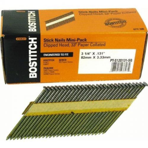 NAIL FRMG COLLATED 0.131IN STL STANLEY-BOSTITCH Nails - Pneumatic - Stick Coated