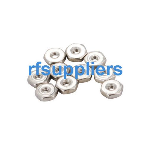100pcs Stainless Steel Full Finish Hex Machine Screw Nut #8-32 high quality