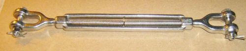 New 3/8&#034; Jaw to Jaw Stainless Steel Open Body Turnbuckle