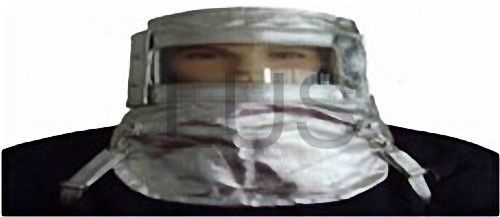 Heat resistant 800° aluminized fireman hood polycarbonate protective visor mask for sale