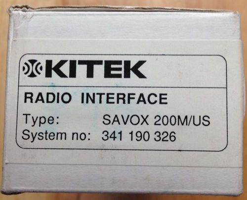 SAVOX 200M/US KITEK RADIO INTERFACE 341190326, FIRE RESCUE COMMUNICATION DEVICE