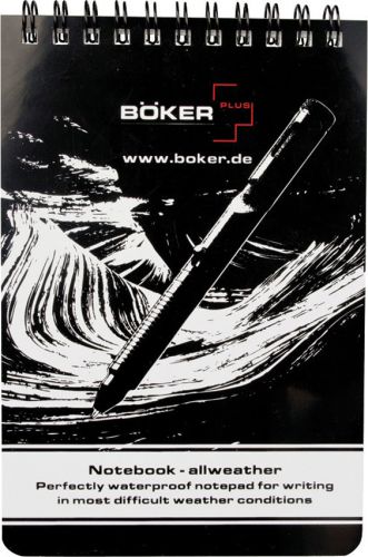 Boker Plus BOP02421 Small Weatherproof/Waterproof 45 Page Spiral Bound Notebook