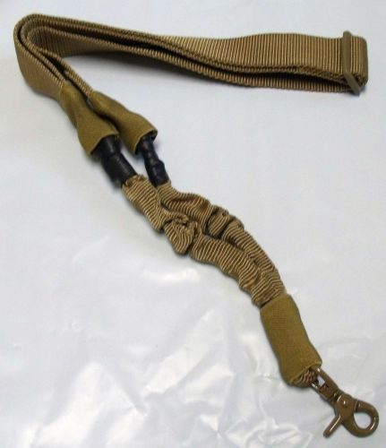 Coyote tan tactical duty grade single point bungi sling w/ swivel silencer for sale
