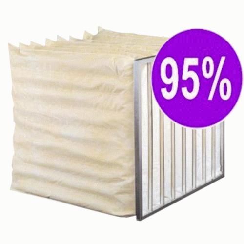 24&#034; X 24&#034; X 22&#034; 95% Efficient Extended Surface Bag Filter (6 Pockets)