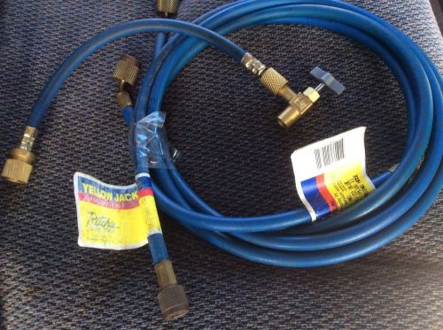 Yellow Jacket 72 inch Blue Charging Hose and auto 12inch auto Charging Hose