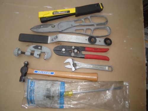 Hvac duct tools,malco,armstrong,wiss,superior,stanley,channellock,vaughn for sale