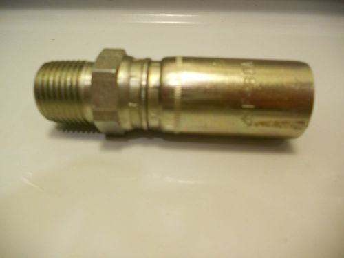 (4) hydraulic hose fittings,hp 1/2&#034; mpt swivel,1/2&#034; id x 3/4&#034; od hose,crimp-on for sale