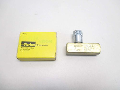NEW PARKER F400B 2000PSI 5GPM 1/4 IN NPT FLOW CONTROL HYDRAULIC VALVE D482026