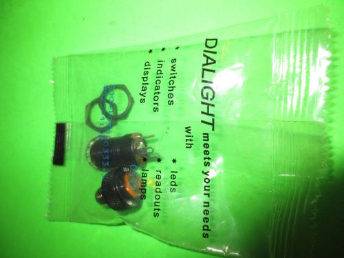 Dialight AMBER panel indicator &#034;press to test&#034; 800-1030-0333-504