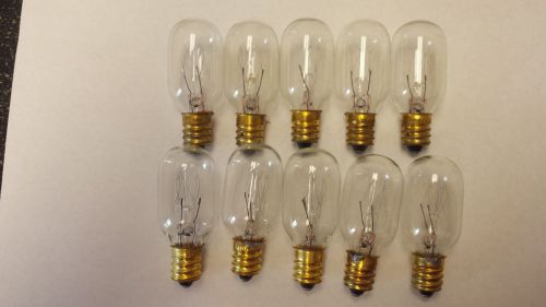 10pc 7w 130v t7 clear e12 candelabra bulb 7t7/130v exit sign appliance free ship for sale