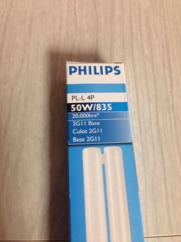 5 philips pl-l 50w/835/4p rs  34753-4 ,  4pin 2g11 base 3500k  fluorecents for sale