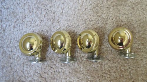 Dw 1-1/2 &#034; (38mm) metal ball caster, bright brass, top plate, set of 4 pcs for sale
