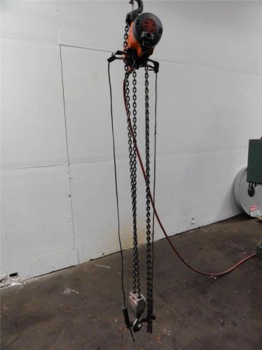 Gardner denver 1 ton pneumatic chain hoist kg-5, 8 foot lift, air, fast lifting for sale