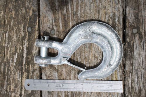two 7/16&#034; Clevis Hooks with safety catch CM BRAND forged in USA unused items