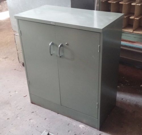 Vintage Industrial Metal Cabinet - All-Steel Equipment - 3 Adjustable Shelves