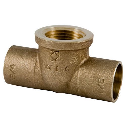 New nibco 3/4&#034; bronze drop adapter tee plumbing fitting 712-lf cxcxf for sale