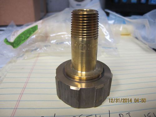1  3/4 ” female acme x  1/2 ” mpt brass lp gas coupling adaptor m110 fisher brass for sale