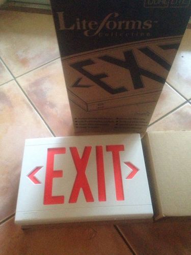 Dual-lite lite-forms 120/277vac thermoplastic led exit sign lxurw new nib for sale