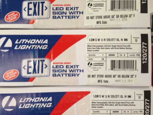 LED Exit Sign ACUITY LITHONIA 3BA32  LQM S W 3 R ELN UNSPSC # 55121704