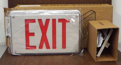 1 NEW LITHONIA LIGHTING LVSW2R120/277ELNUM ALL-CONDITION EXIT SIGN. *MAKE OFFER*