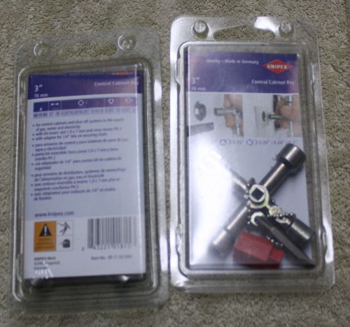 Knipex 3&#034; control cabinet key - item no. 00 11 03 d4a for sale