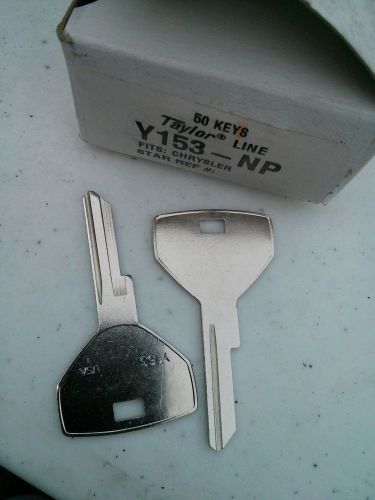 Taylor by ilco key blanks chrysler y153 lot of 20 for sale
