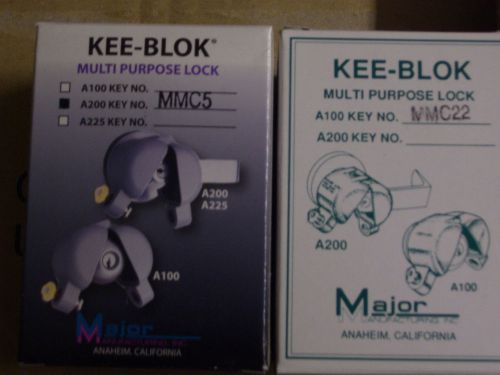 MAJOR MFG. KEE-BLOK MULTI PURPOSE LOCK NEW IN BOX!! LOT of 2 KNOB &amp; LEVER