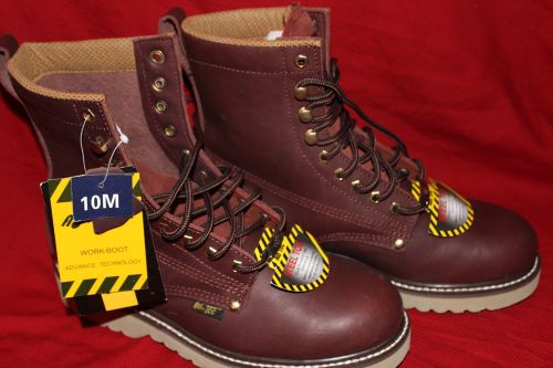 AdTec Steel Toe Boots ASTM F-2413 6&#034; steel toe size 10 Brown
