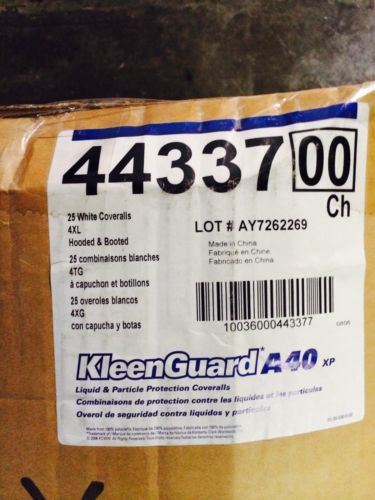 Kleenguard 44337 disposable coveralls a40, 4xl (box of 25) for sale