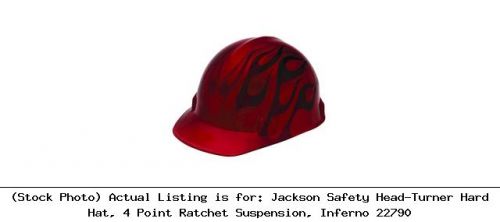 Jackson Safety Head-Turner Hard Hat, 4 Point Ratchet Suspension, Inferno 22790