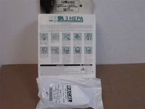*Box of 20* Racal 463-04-02W01  Delta 3 HEPA Large Disposable Respirator Masks