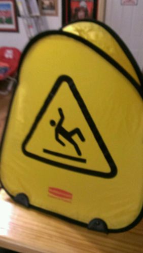 2-Rubbermaid pop up caution wet floor signs