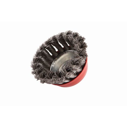 Twisted wire cup brush universal 5/8-11&#034; arbor powder coat finish 12,500 rpm max for sale