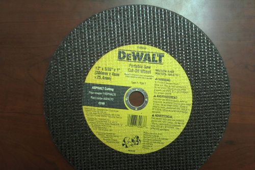DW8036 DeWalt 12 Inch x 5/32 Inch x 1 Inch Asphalt Portable Saw Cut-Off Wheel