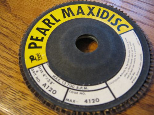 Pearl Maxidisc emerey wheel sander, grinder. NEW 4&#034; x 5/8&#034; A120 grit