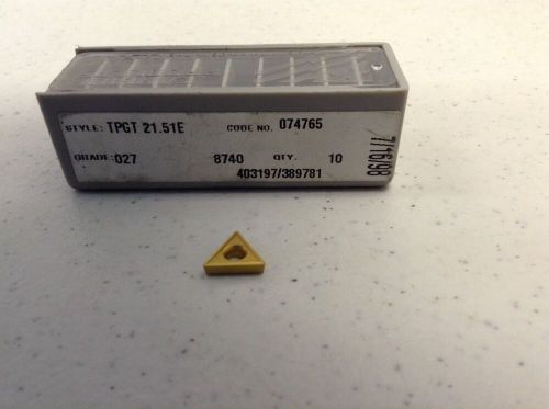Rtw carbide insert tpgt 21.51e grade 027 includes free shipping! for sale