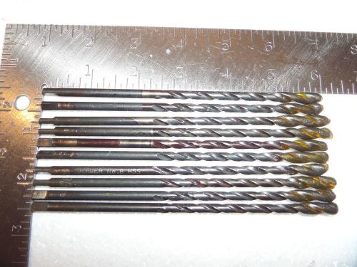 Lot of 10 Jobber No. 8 Drill Bits Dormer 6&#034; OAL USA &amp; UK Made