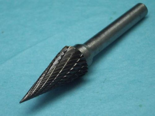 2 pcs 12mm (1/2&#034;) taper thk tungsten carbide rotary drill burrs 6mm shank (m12) for sale