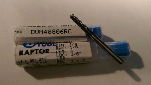 Destiny tool dvh40806rc 1/8&#034; 4 fl 3/8&#034; loc endmill stealth coated for sale