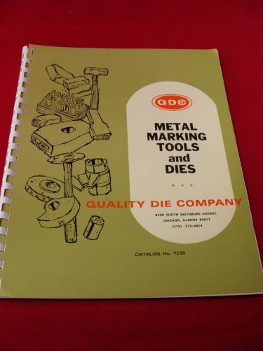 Vintage Quality Die Company Metal Marking Tools and Dies Catalog No. 7155
