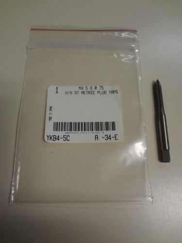 M4.5 x 0.75 (3 flute) hss metric plug hand tap - new - japan for sale