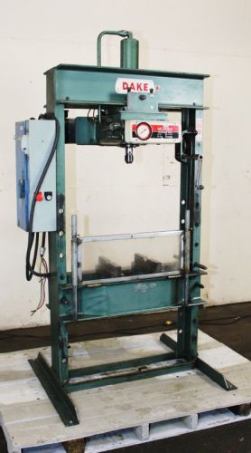 25 ton 10&#034; strk dake 5-025 h-frame hydraulic press, electric over hydraulic for sale