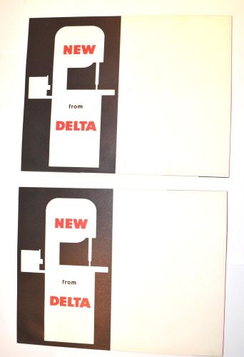 2 &#034;NEW FROM DELTA&#034; FLYER 1959 #RR65 20&#034; METAL-WOOD VARIABLE SPEED BAND SAW