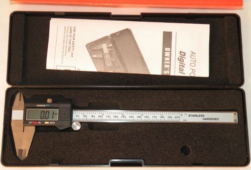 New 8&#034;  digital depth gage caliper 0-200mm w/ ext. ae &amp;metric hardened stainless for sale