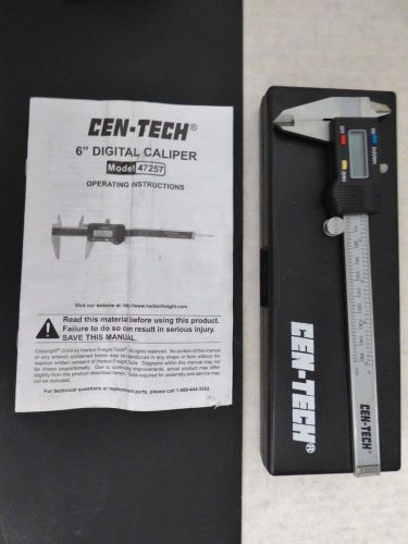 Cen-Tech 0 to 6&#034; Electronic Digital Caliper 0 to 150mm Metric Model 47257 Used