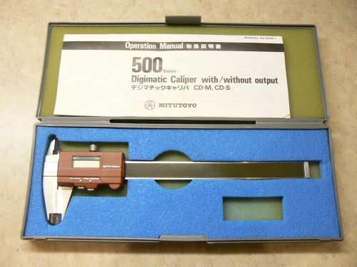 MITUTOYO 500-115 DIGIMATIC 6&#034; CALIPER WITH CASE AND NEW BATTERY
