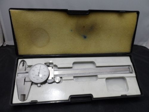 6&#034; DAIL CALIPER STAINLESS STEEL SHOCKPROOF .001&#034; USED