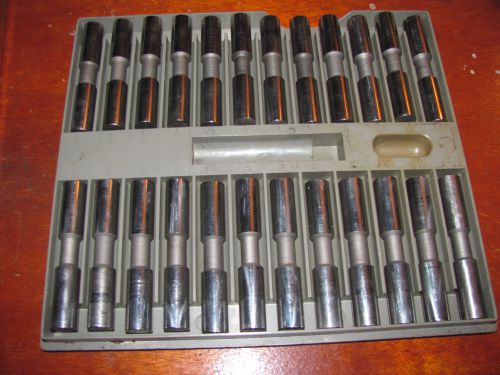 Set of deltronic pin gages , 1/2&#034; / .500 nominal gauges set , 24pc deltronic set for sale